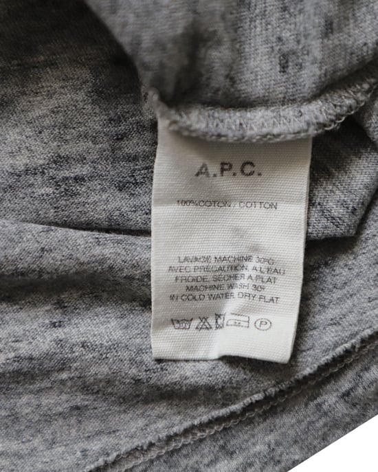 A.P.C. Kortärmad t-shirt med rund hals i grå bomull - Image 5