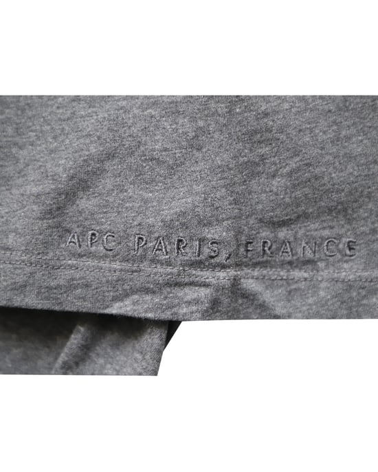 A.P.C. Kortärmad t-shirt med rund hals i grå bomull - Image 5