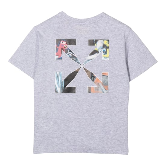 Off White T-shirt med monsterlogotyp för barn (Grått) - Image 2