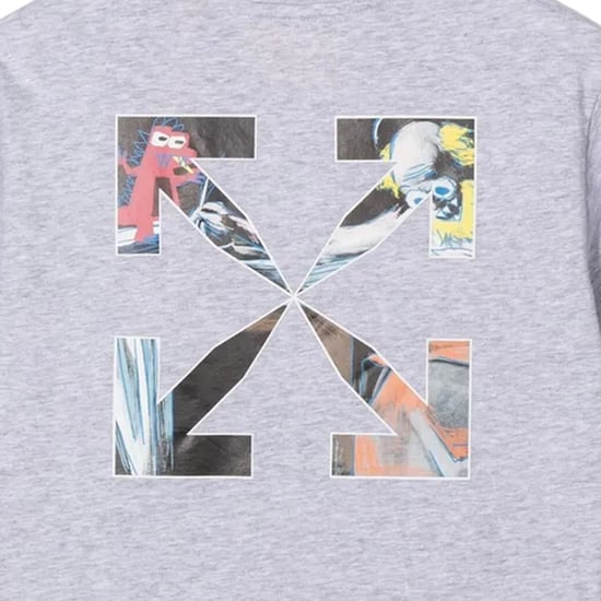 Off White T-shirt med monsterlogotyp för barn (Grått) - Image 3