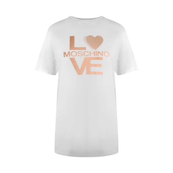 Love Moschino Dames/dames Metallic Logo T-shirt (Wit) - Image 1