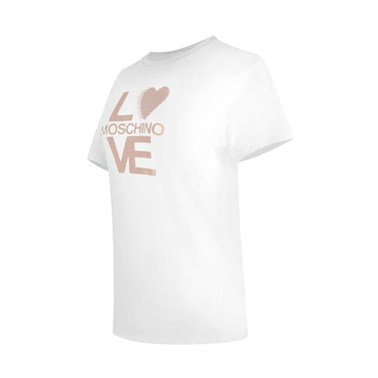 Love Moschino Dames/dames Metallic Logo T-shirt (Wit) - Image 3