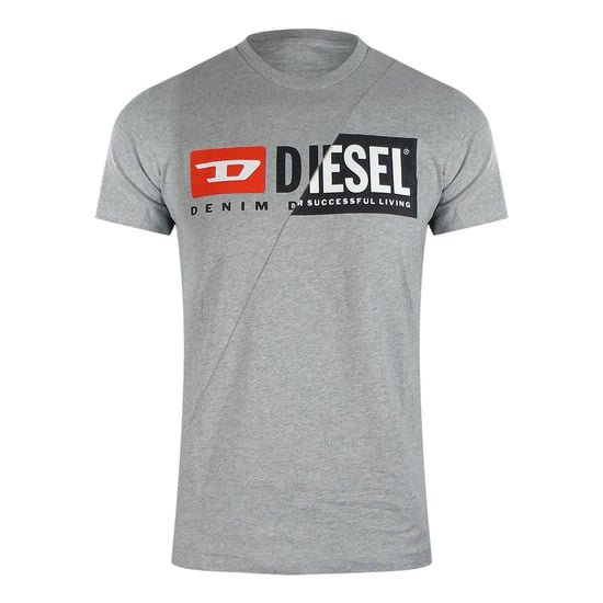 Diesel Heren Premium Katoenen T-Shirt (Grijze Mergel) - Image 1