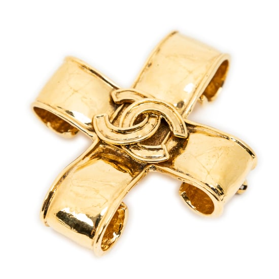 CC Cross Brooch Pin Broche - Image 1