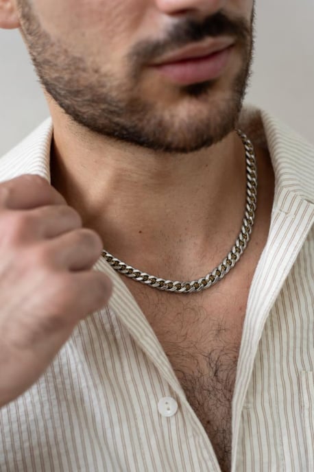 Woven Chain Necklace in Silver and Gold - Image 1