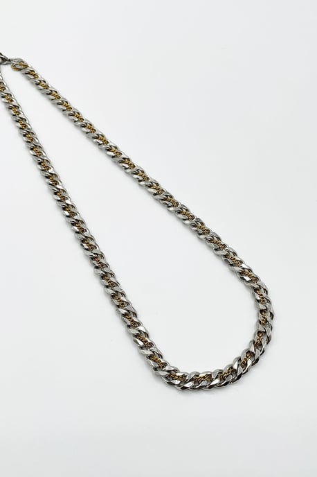 Woven Chain Necklace in Silver and Gold - Image 3