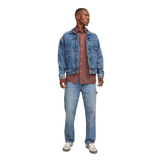 Jack And Jones Eddie Carpenter-jeans voor heren met een relaxte pasvorm (Blauwe Denim) - Image 4