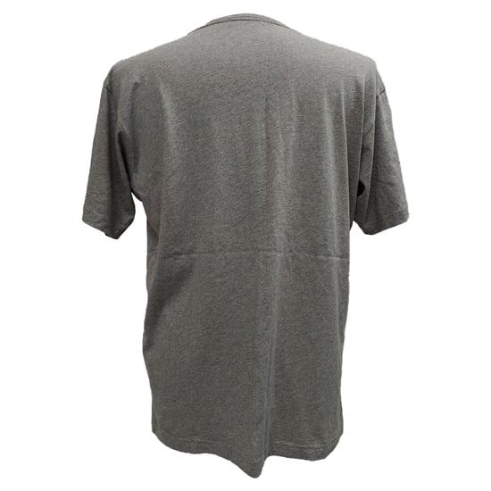 Acne Studios Face-Patch Crewneck T-Shirt in Grey Cotton - Image 4
