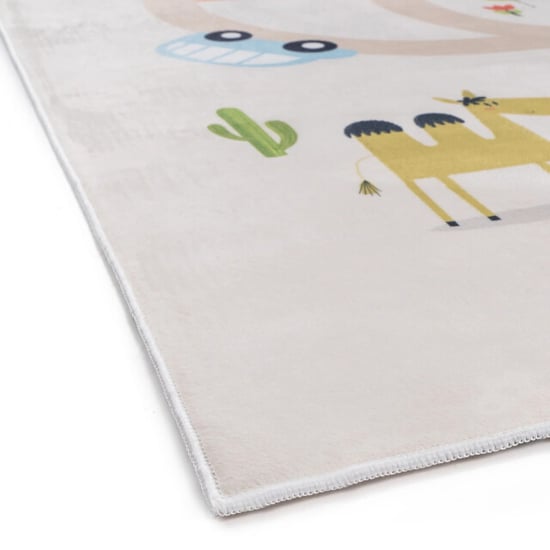 Muratap Kindervloerkleed safari multi wasbaar antislip- 80x150 cm - Image 4