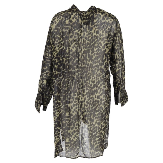 Étoile Isabel Marant Cray Leopard Print Mini Dress in Green Viscose - Image 3