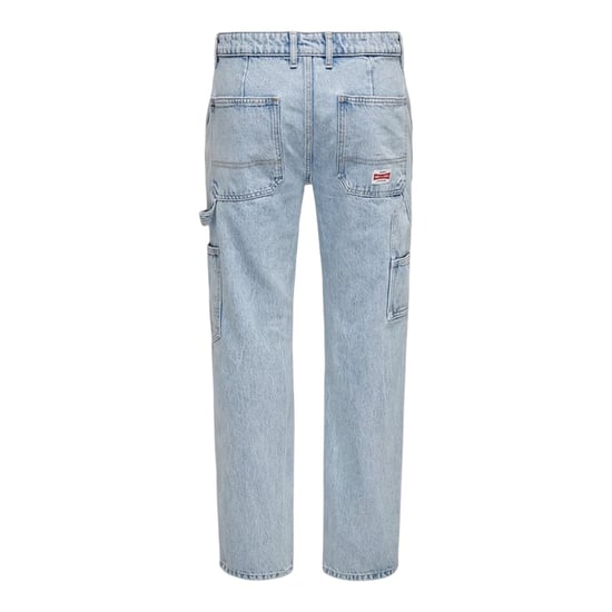 Endast Herr Denim Snickar Relaxed Fit Jeansen (Ljus Denim Blå) - Image 2