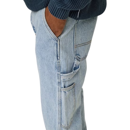 Endast Herr Denim Snickar Relaxed Fit Jeansen (Ljus Denim Blå) - Image 3