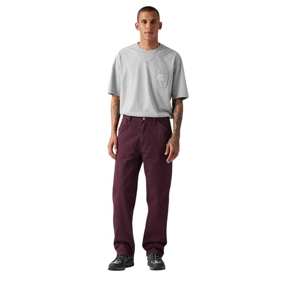 Levis Heren Denim Carpenter Middenhoog Jeans (Diep Bordeaux) - Image 3