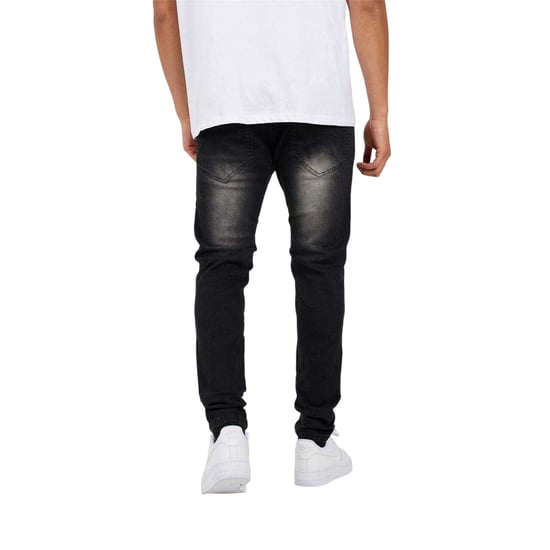 Brave Soul Heren Gewassen Biker Jeans (Koolgrijs) - Image 3