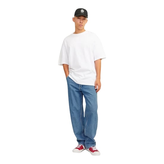 Jack And Jones Eddie Worker-jeans voor heren met een relaxte pasvorm (Blauwe Denim) - Image 6