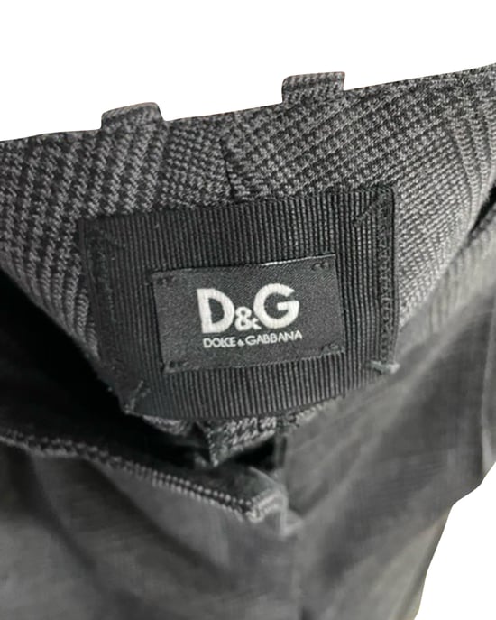 Geruite broek van Dolce & Gabbana in grijze wol - Image 3