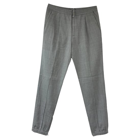 Dior Tailored Track Pants in Grey Wool - Image 1