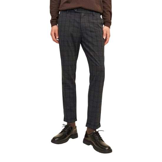 Jack And Jones Heren Marco geruite slim-fit chino’s (Zwart) - Image 3