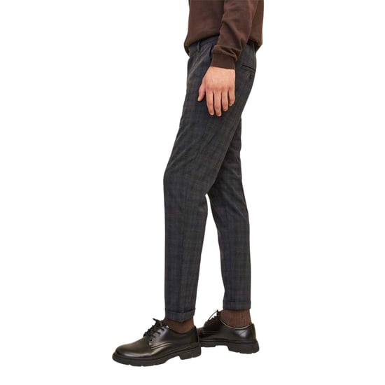 Jack And Jones Heren Marco geruite slim-fit chino’s (Zwart) - Image 5