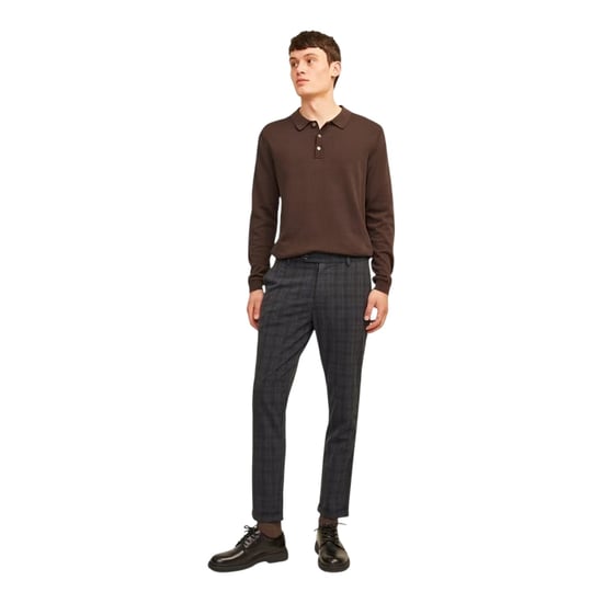 Jack And Jones Heren Marco geruite slim-fit chino’s (Zwart) - Image 6