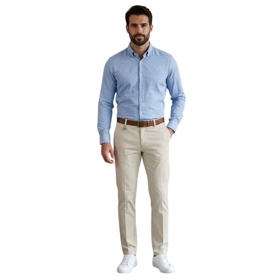 Boss Mens Cotton Slim Chinos (White) - Image 4