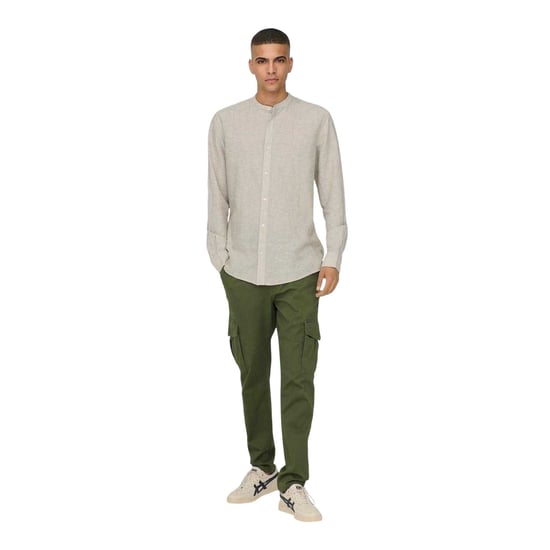 Only Mens Dean Regular Cargo Trousers (Olive Night) - Image 1