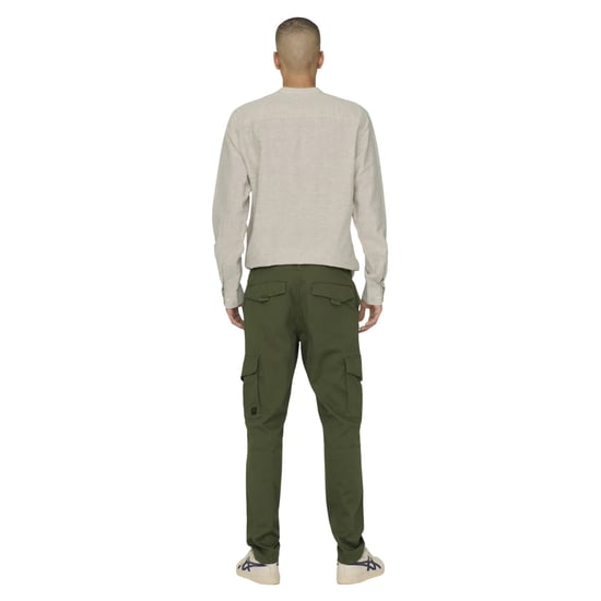 Only Mens Dean Regular Cargo Trousers (Olive Night) - Image 3
