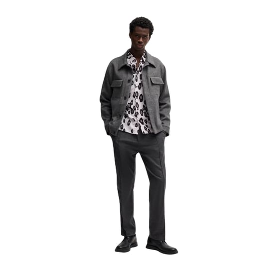 Hugo Heren Tapered Broek (Grijs) - Image 4