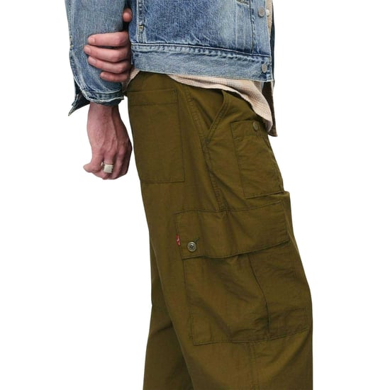 Levis Cargobyxor för män, modell Parachute, med medelhög midja och raka ben (Mörk oliv) - Image 3