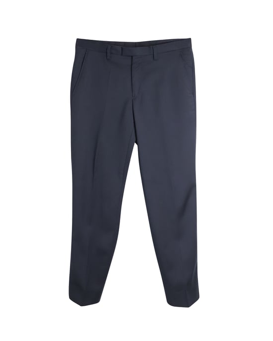 Kenzo Pin Stripe Tailored Trousers in Gray Wool - Image 1