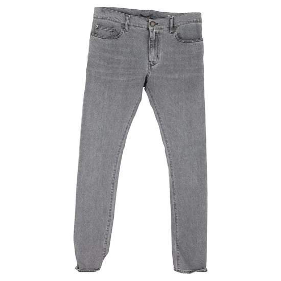 Saint Laurent Slim Fit Jeans in Grey Cotton Denim - Image 1