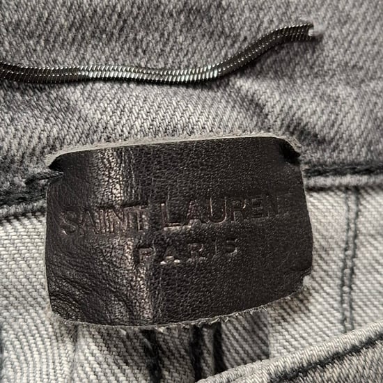 Saint Laurent Slim Fit Jeans in Grey Cotton Denim - Image 3
