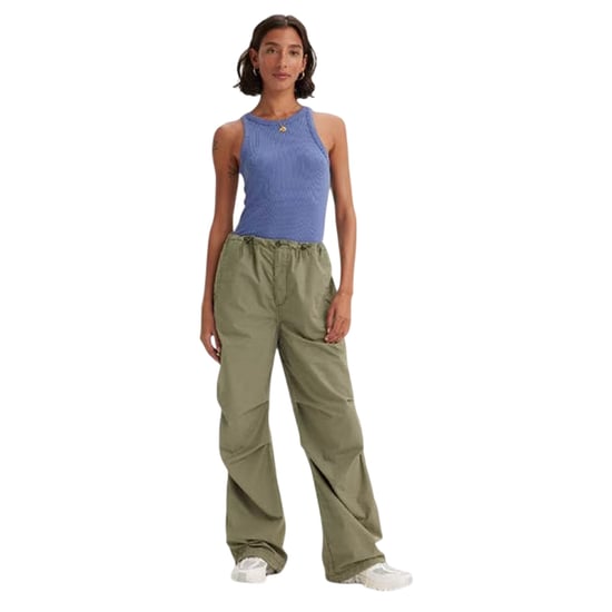 Levis Parachutebroek met wijde pijpen voor dames (Diep witgroen) - Image 4