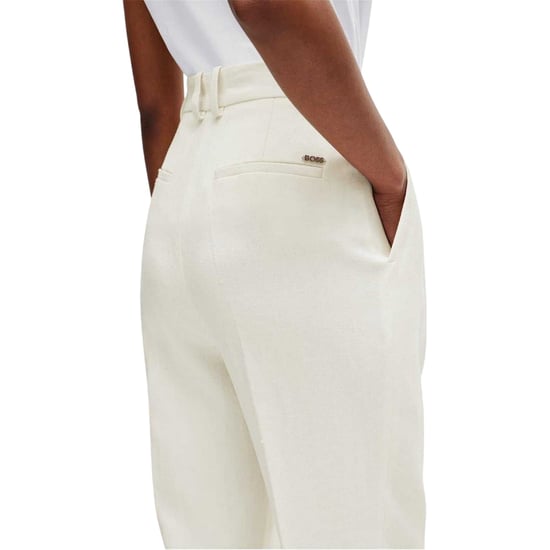 Boss Womens/Ladies Tefike Trousers (White) - Image 3