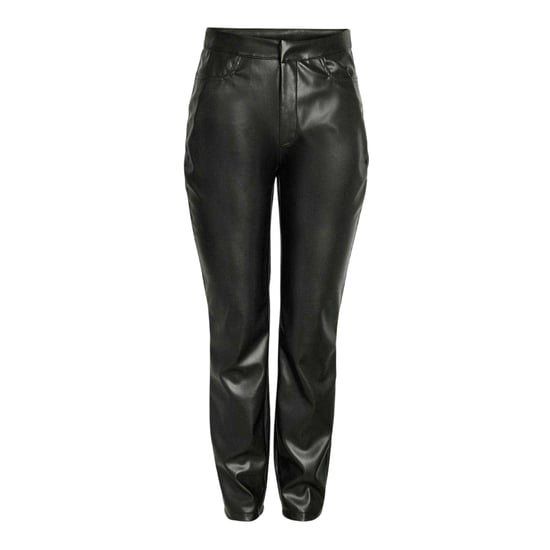 Noisy May Dames Faux Leren Chino's (Zwart) - Image 1