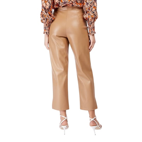 Little Mistress Womens/Ladies Leather Trousers (Camel) - Image 3