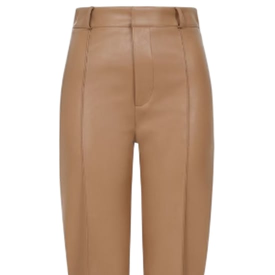Little Mistress Womens/Ladies Leather Trousers (Camel) - Image 4