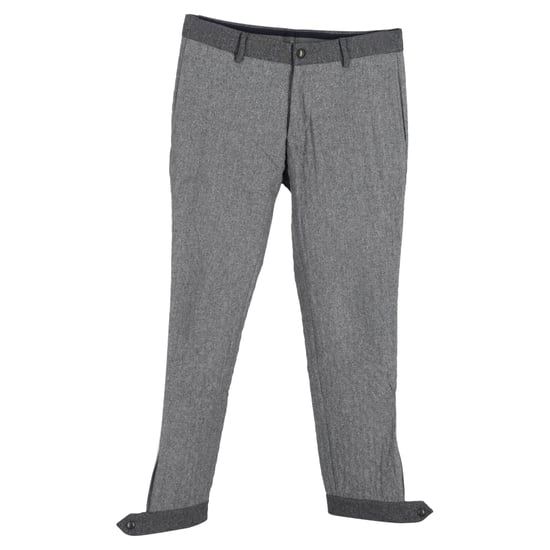 Moncler Mid-Waist Straight-Leg Trousers in Grey Wool - Image 1
