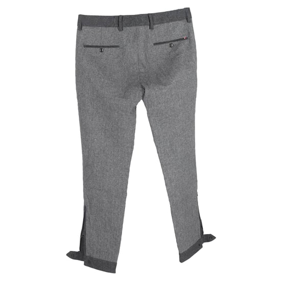 Moncler Mid-Waist Straight-Leg Trousers in Grey Wool - Image 2