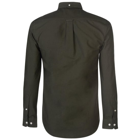 Farah Vintage Oxford-overhemd met lange mouwen en knoopsluiting voor heren (Donkergroen) - Image 2