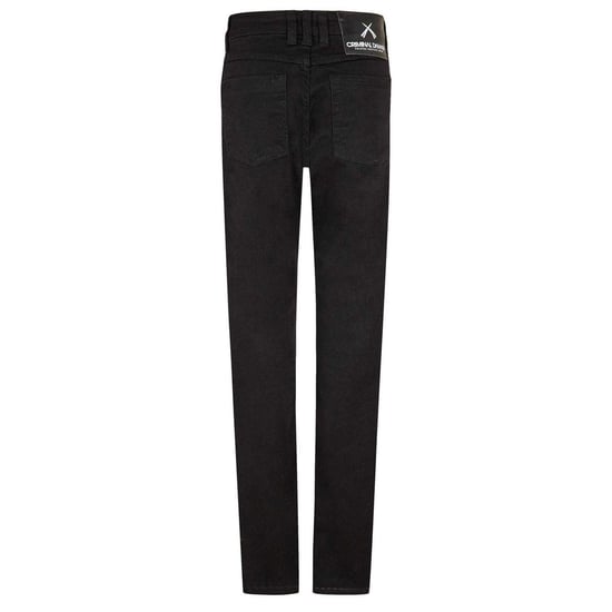 Criminal Damage Mens SOS Ripped Skinny Jeans (Black) - Image 2
