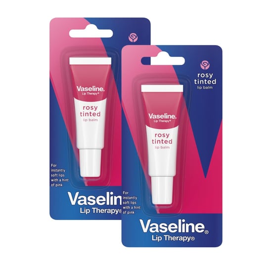 2x Vaseline LipTherapy Rosy Tinted LipBalm For Instant Softness & Pink Hint, 10g - Image 1
