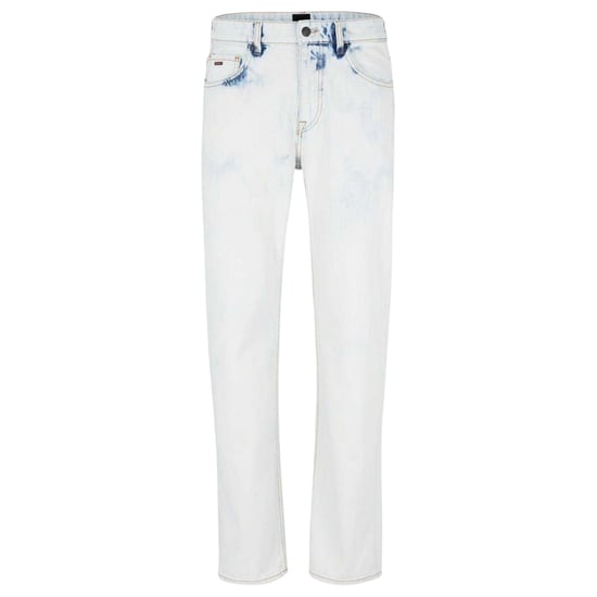 Boss Herenjeans van denim met 5 zakken en rechte pijpen (Pastelblauw) - Image 1