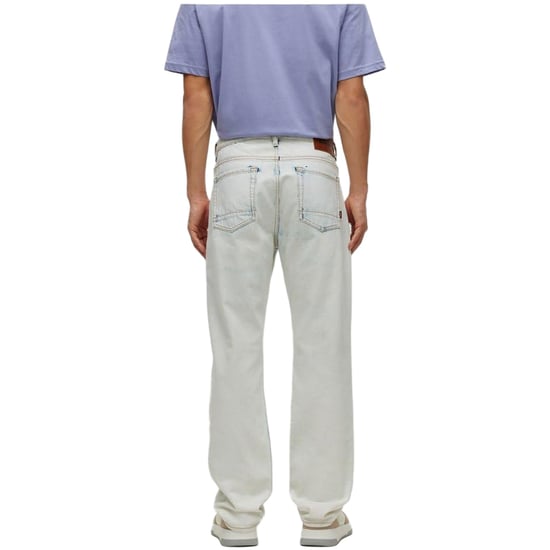 Boss Herenjeans van denim met 5 zakken en rechte pijpen (Pastelblauw) - Image 2