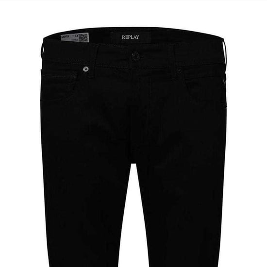 Replay Vanliga raka jeans för män (Svart) - Image 3