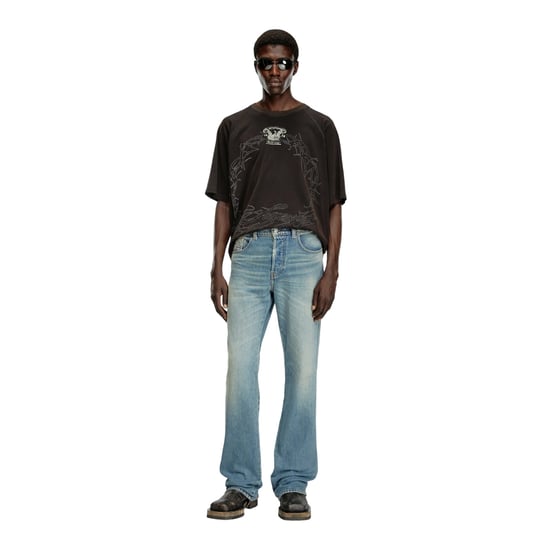 Diesel Herenjeans van denim met lage taille en rechte pijpen (Blauwe Denim) - Image 4