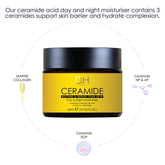 Dr H Ceramide Day & Night Moisturiser 60ml for Loss of Firmness, Dryness - Image 2
