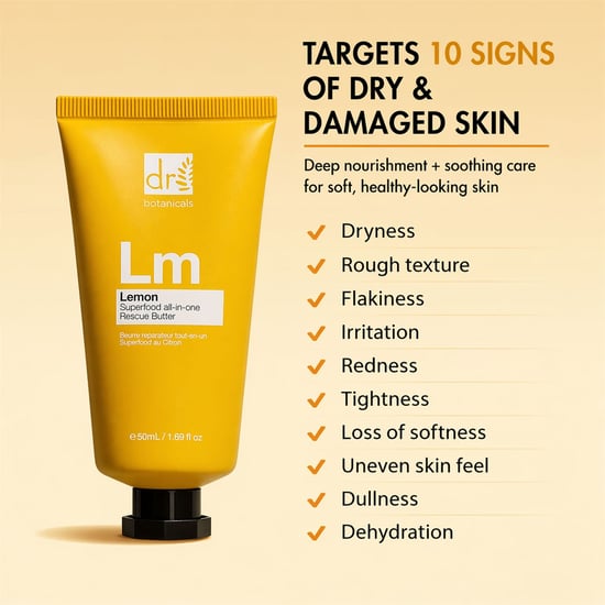 Dr. Botanicals Lemon Superfood Anti-Ageing All-In-One Rescue Butter 50ml for Fine Lines, Wrinkles, Dryness - Image 6