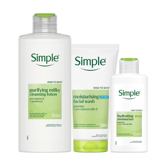Simple Moisturiser Face Wash & Cleansing Lotion Sensitive Skin Bundle - Image 1