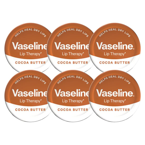 Vaseline Lip Therapy Cocoa Butter 20gm Petroleum Jelly Dry Lip Treatment, 6 Pack - Image 1